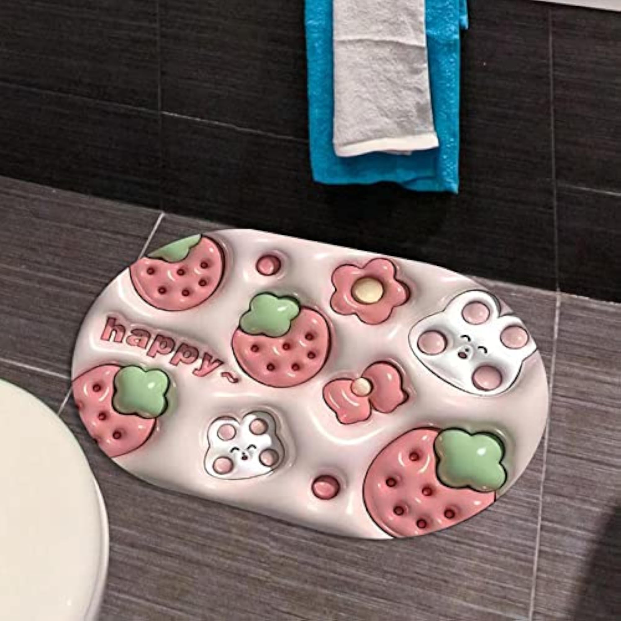 Water Absorbent Non Slip Shower Mat, Bath Floor Mat